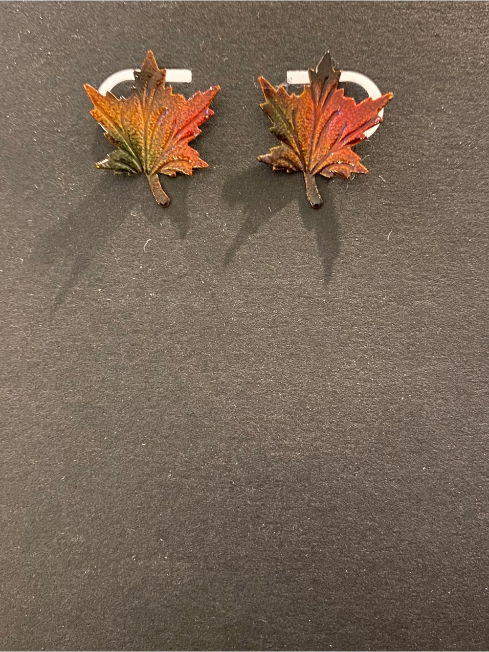 Maple Leaf Stud Earrings - Autumn Ombre